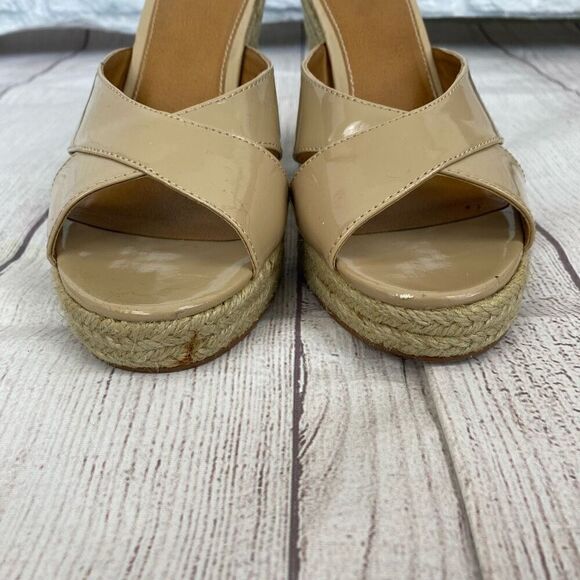 Kelsi Dagger open toe criss cross strap espadrille wedge sz 8 - Picture 4 of 9